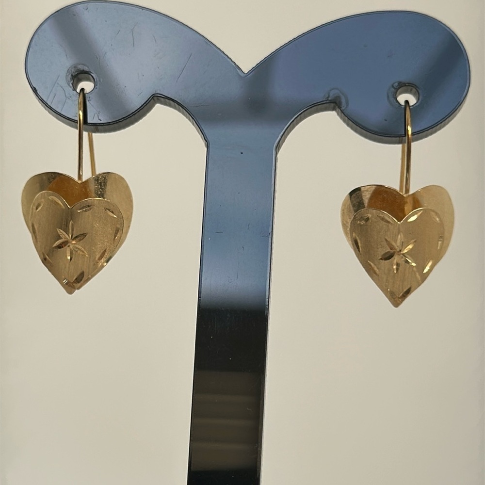 14k real solid gold earnings​​​